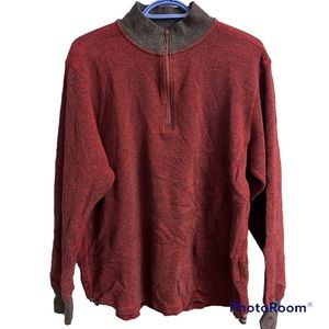 Robert Graham 1/4 Zip Pullover Sweater size large
